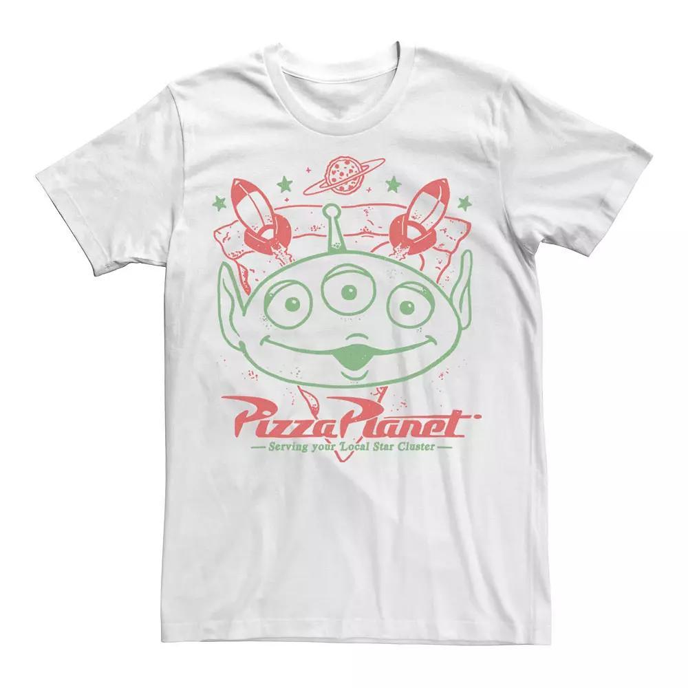 Men's Toy Story Alien Pizza Planet Sketch Tee, Size: XXL, White Product Image