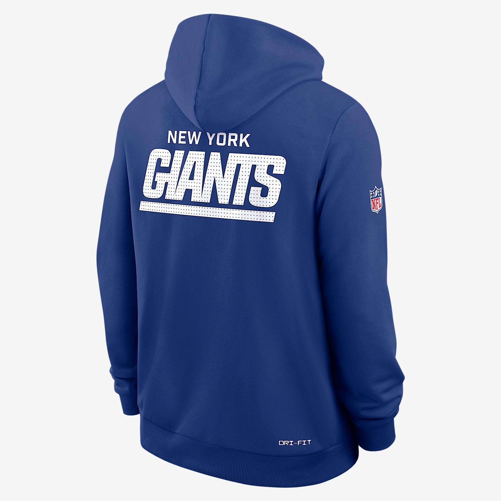 New York Giants Initial Home Sideline Men's Nike Dri-FIT NFL Pullover Hoodie Product Image