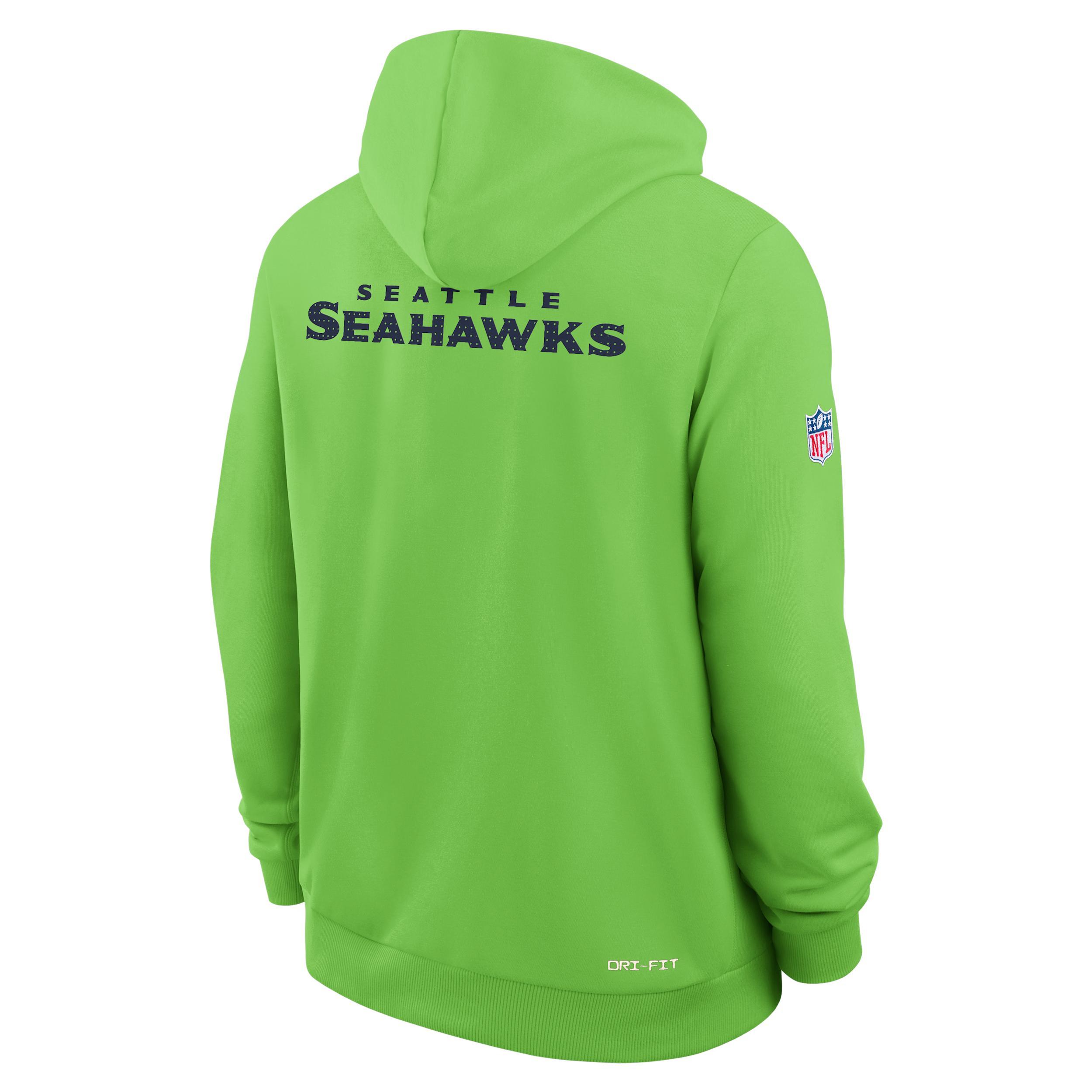 Seattle Seahawks Initial Home Sideline Nike Men's Dri-FIT NFL Pullover Hoodie Product Image