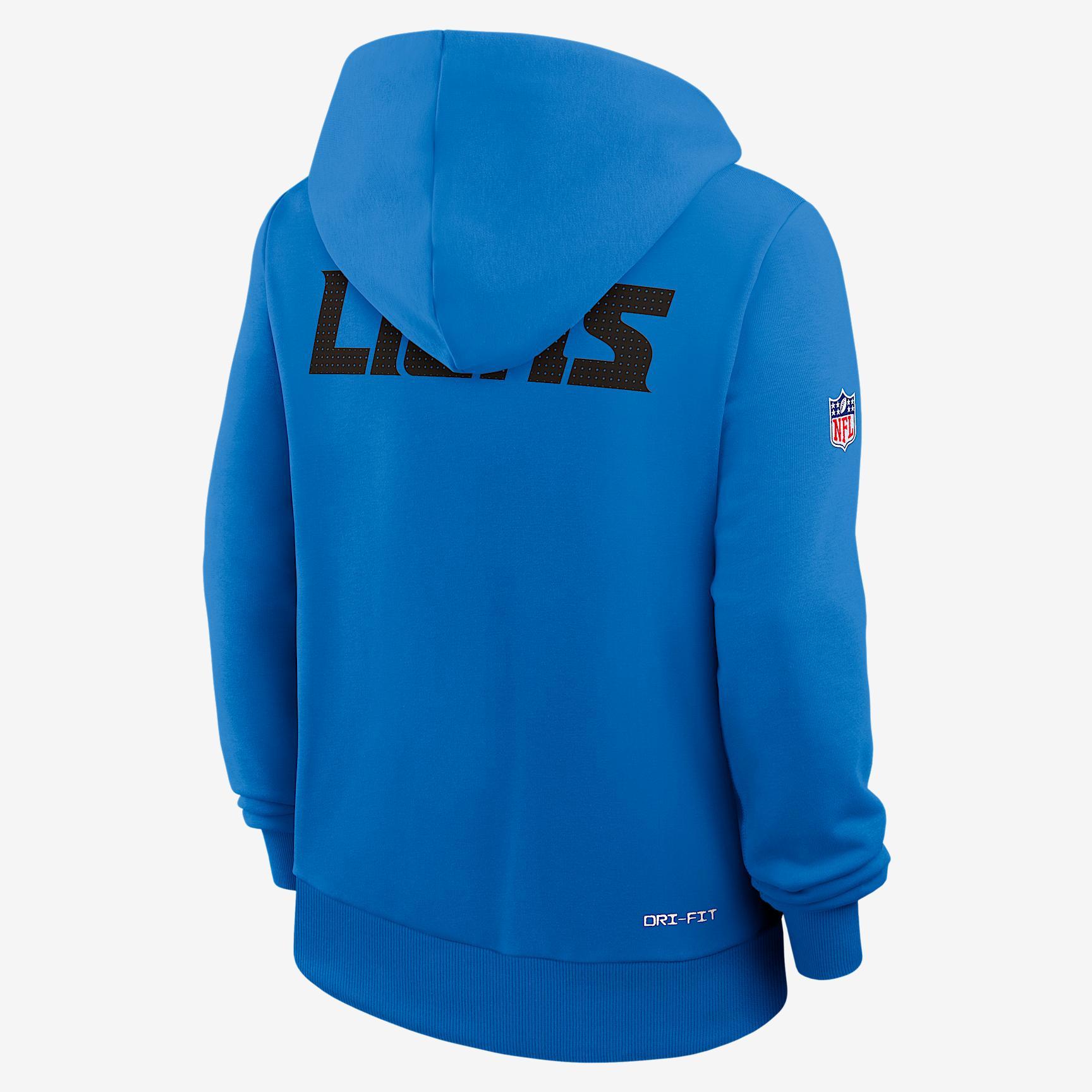 Detroit Lions Sideline Women's Nike Dri-FIT NFL Pullover Hoodie Product Image