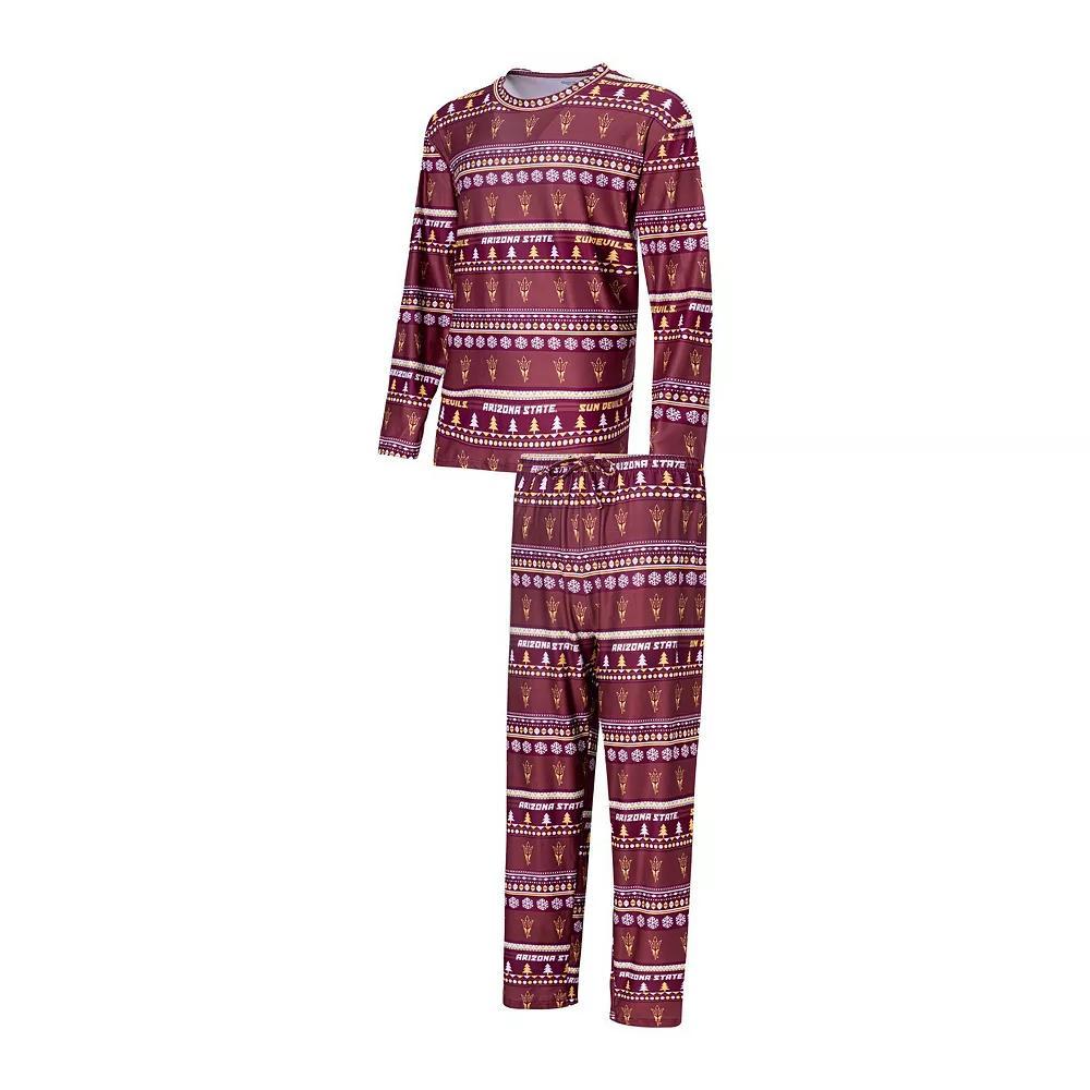 Men's Concepts Sport Maroon Arizona State Sun Devils Swivel Long Sleeve T-Shirt & Pants Sleep Set, Size: XL, Red Product Image