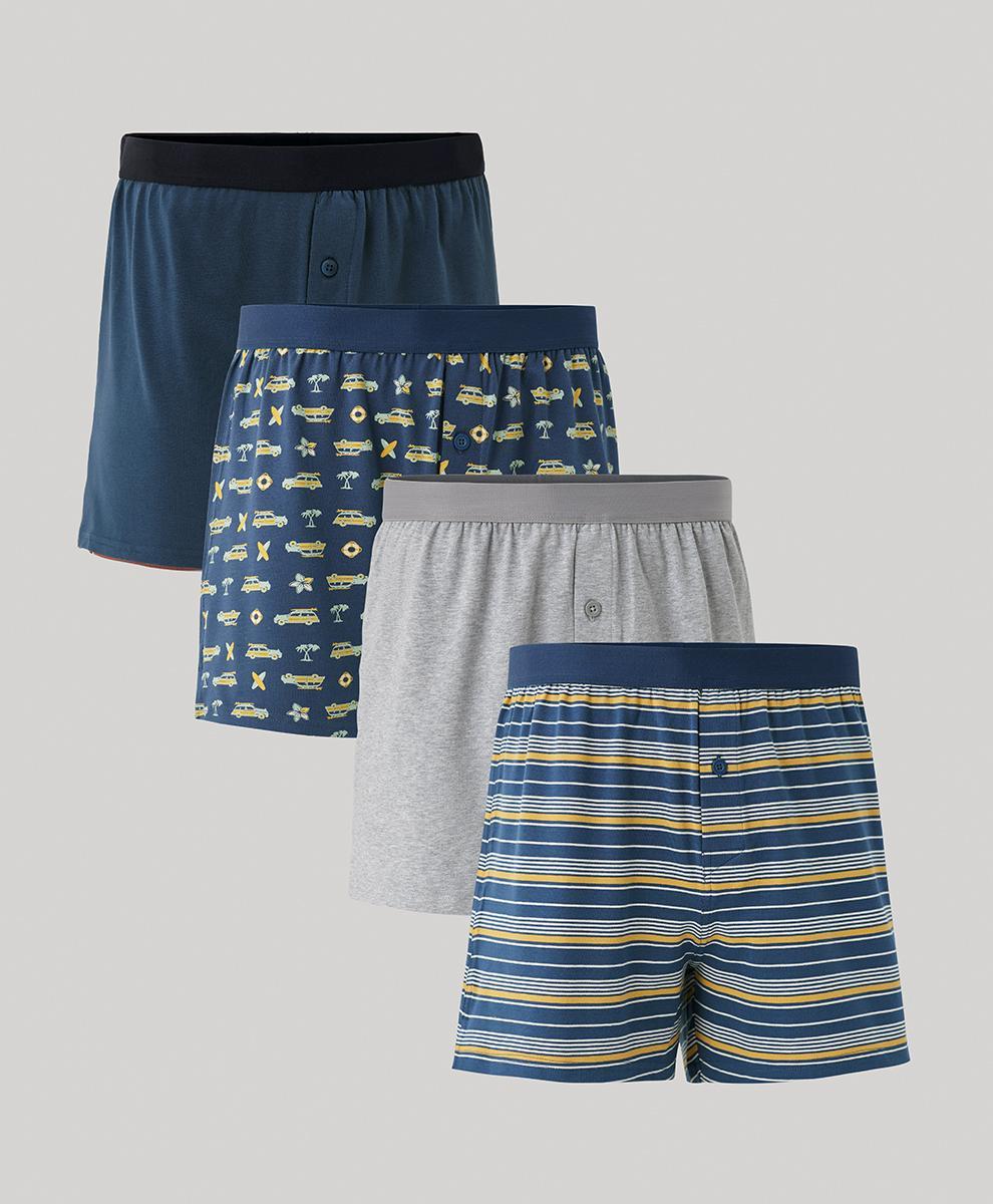 Mens Everyday Knit Boxer 4-Pack S Product Image