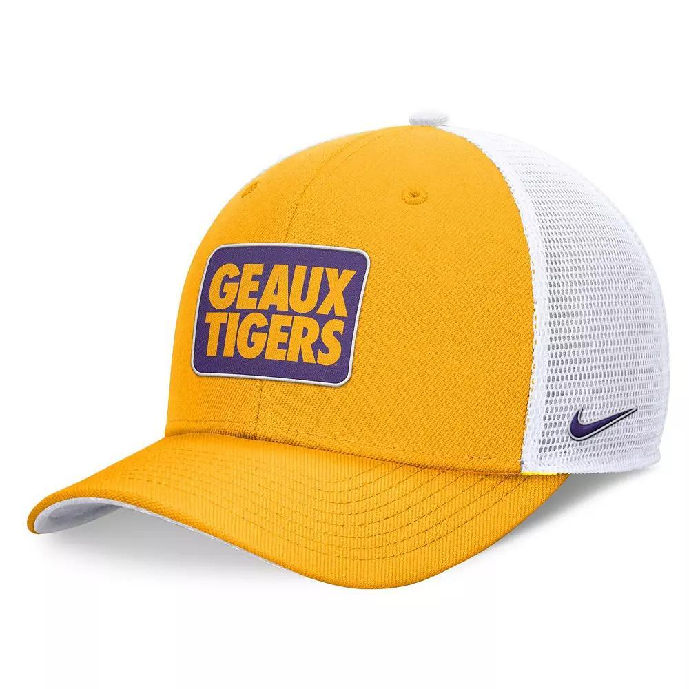 Men's Nike Yellow/White LSU Tigers Local Rise Trucker Adjustable Hat, Size: Medium/Large Product Image