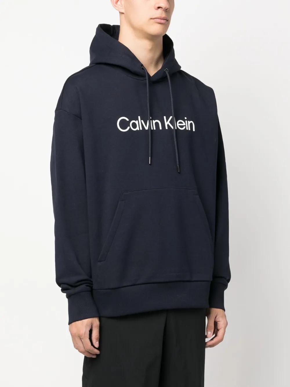 logo-print cotton hoodie Product Image