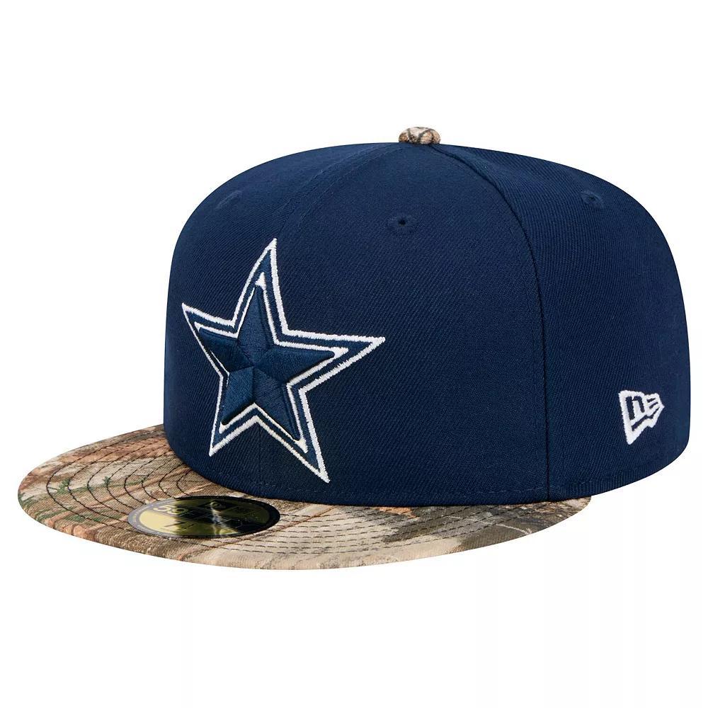 Men's New Era Navy/Realtree Camo Dallas Cowboys Active 59FIFTY Fitted Hat, Size: 7 1/2, Blue Product Image