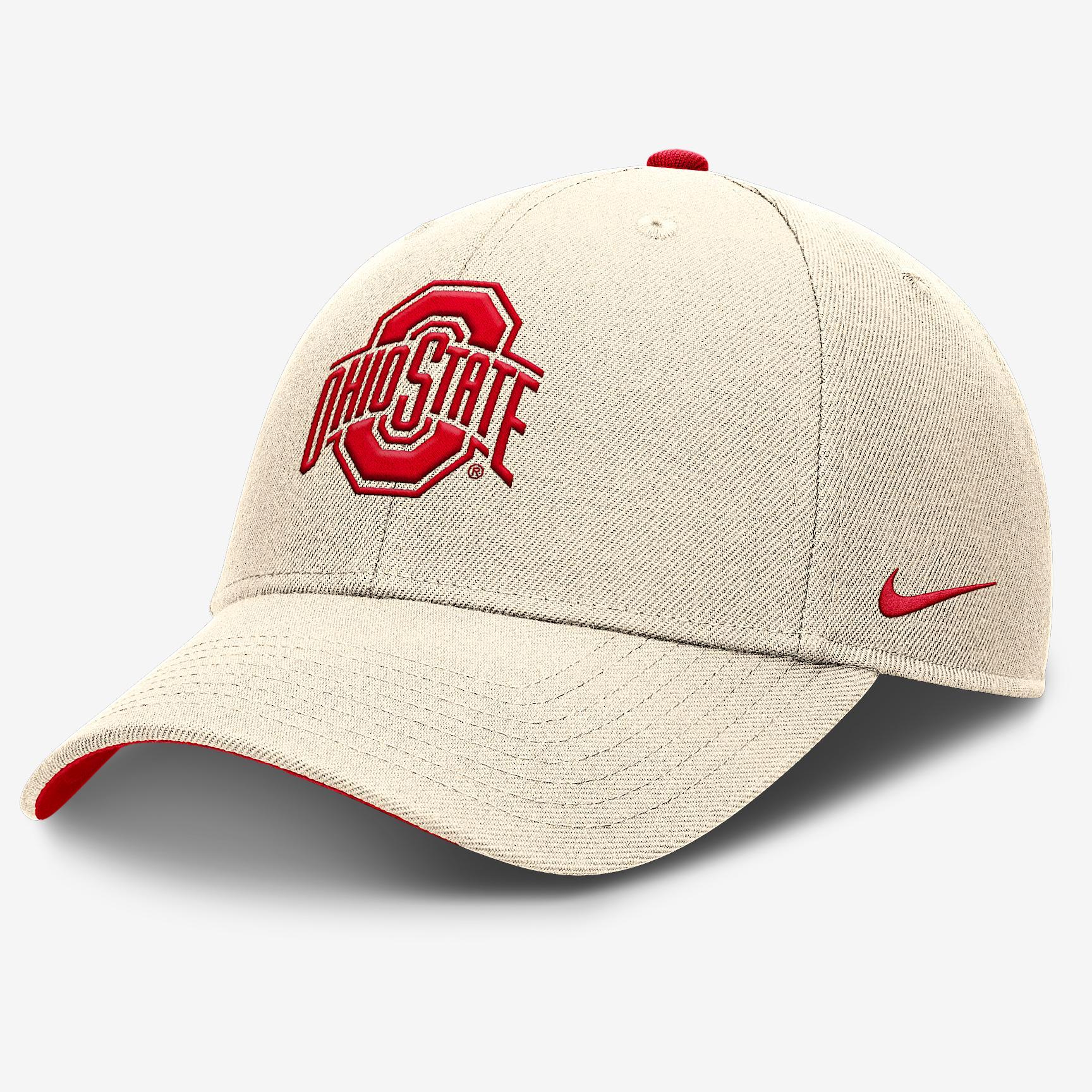 Ohio State Primetime Rise Men's Nike Dri-FIT College Trucker Adjustable Hat Product Image