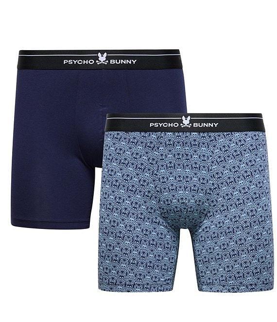 Psycho Bunny Assorted Solid/Allover Print Boxer Briefs 2-Pack Product Image