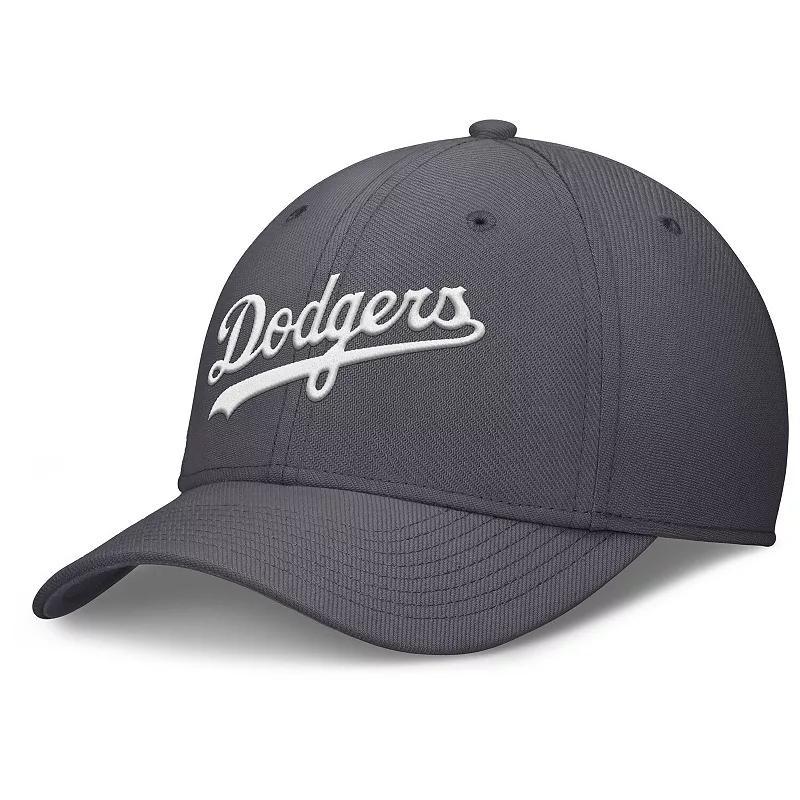 Men's Nike  Gray Los Angeles Dodgers Swoosh Performance Flex Hat, Size: Small/Medium, Grey Product Image