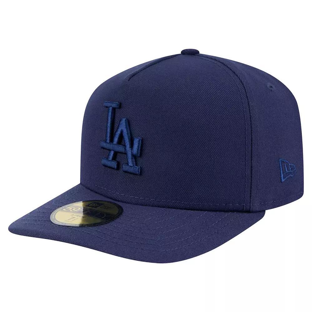 Men's New Era Navy Los Angeles Dodgers Color Pack A-Frame 59FIFTY Fitted Hat, Size: 7, Blue Product Image