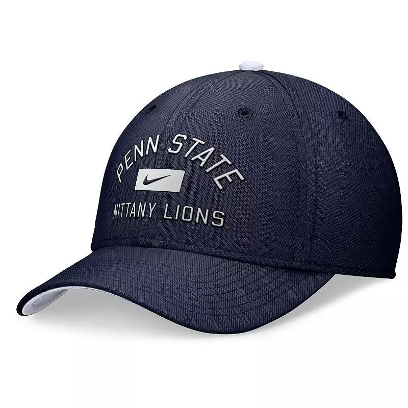 Men's Nike Navy Penn State Nittany Lions Primetime Rise Swoosh Flex Hat, Size: Medium/Large, Blue Product Image
