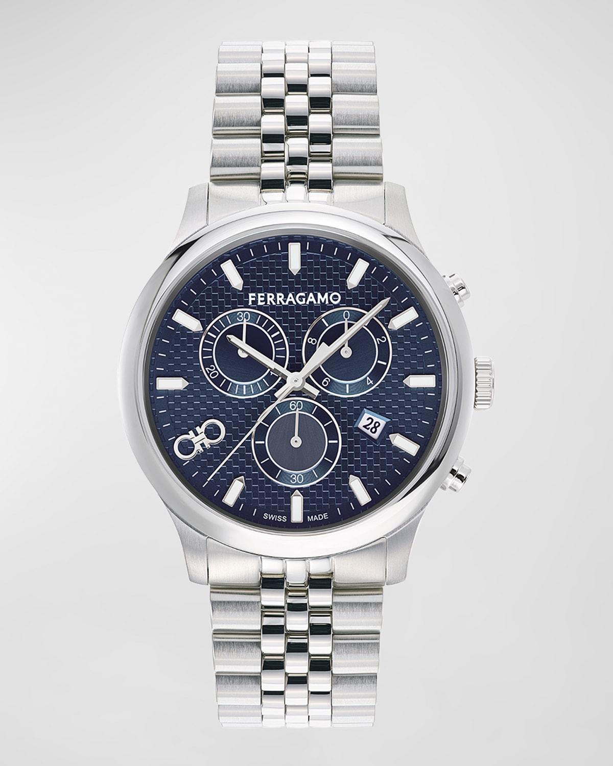 Mens Unisex Duo Chrono Stainless Steel Bracelet Watch/42MM Product Image