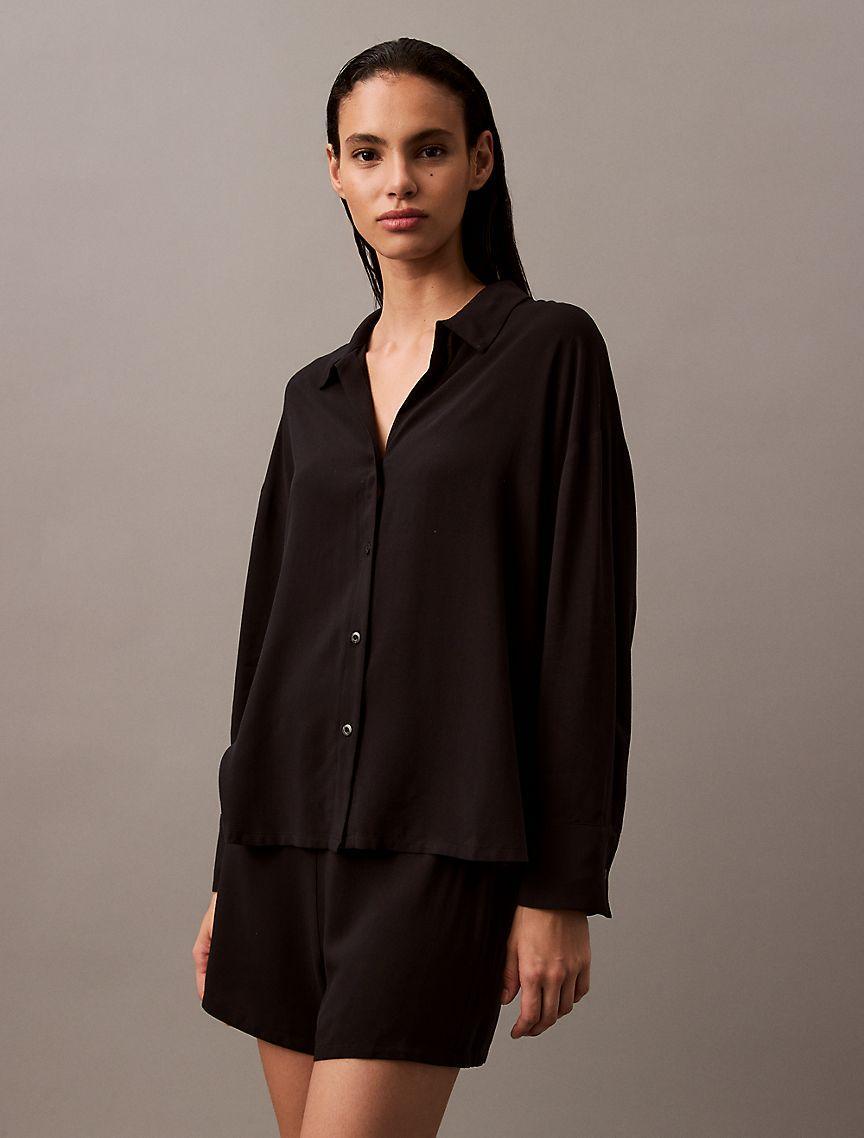 Woven Viscose Sleep Shorts Product Image