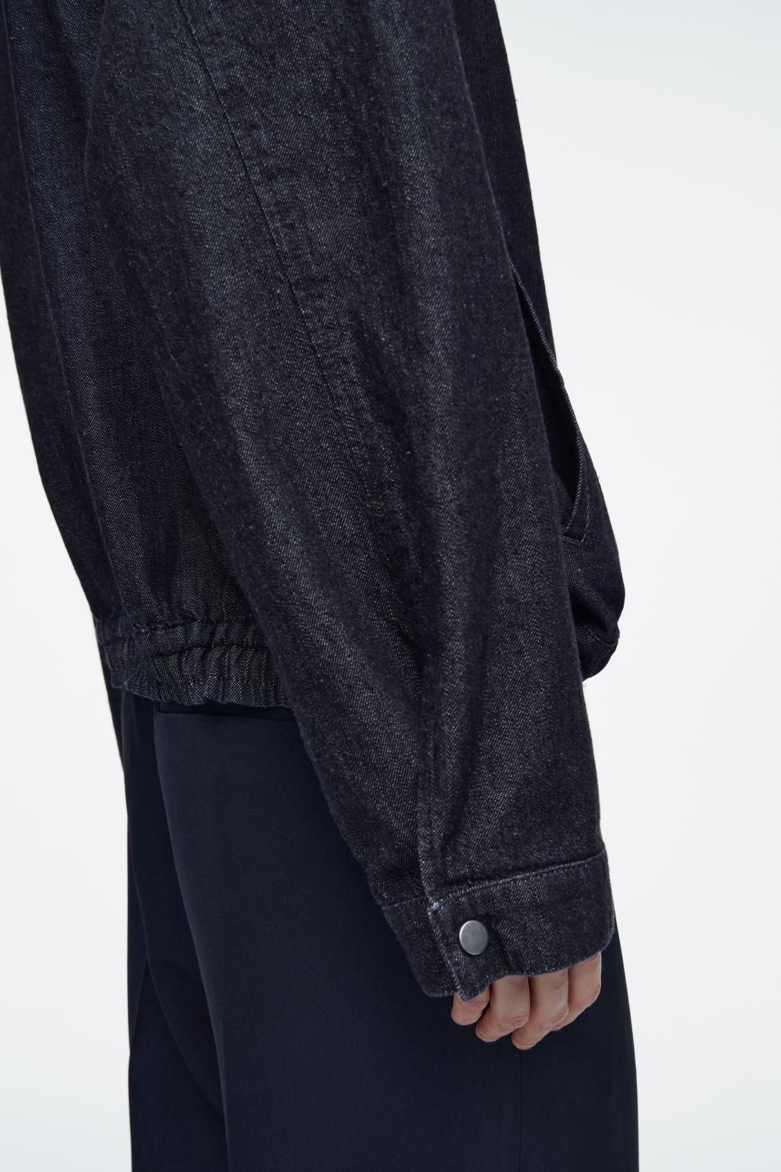 OVERSIZED DENIM BOMBER JACKET Product Image
