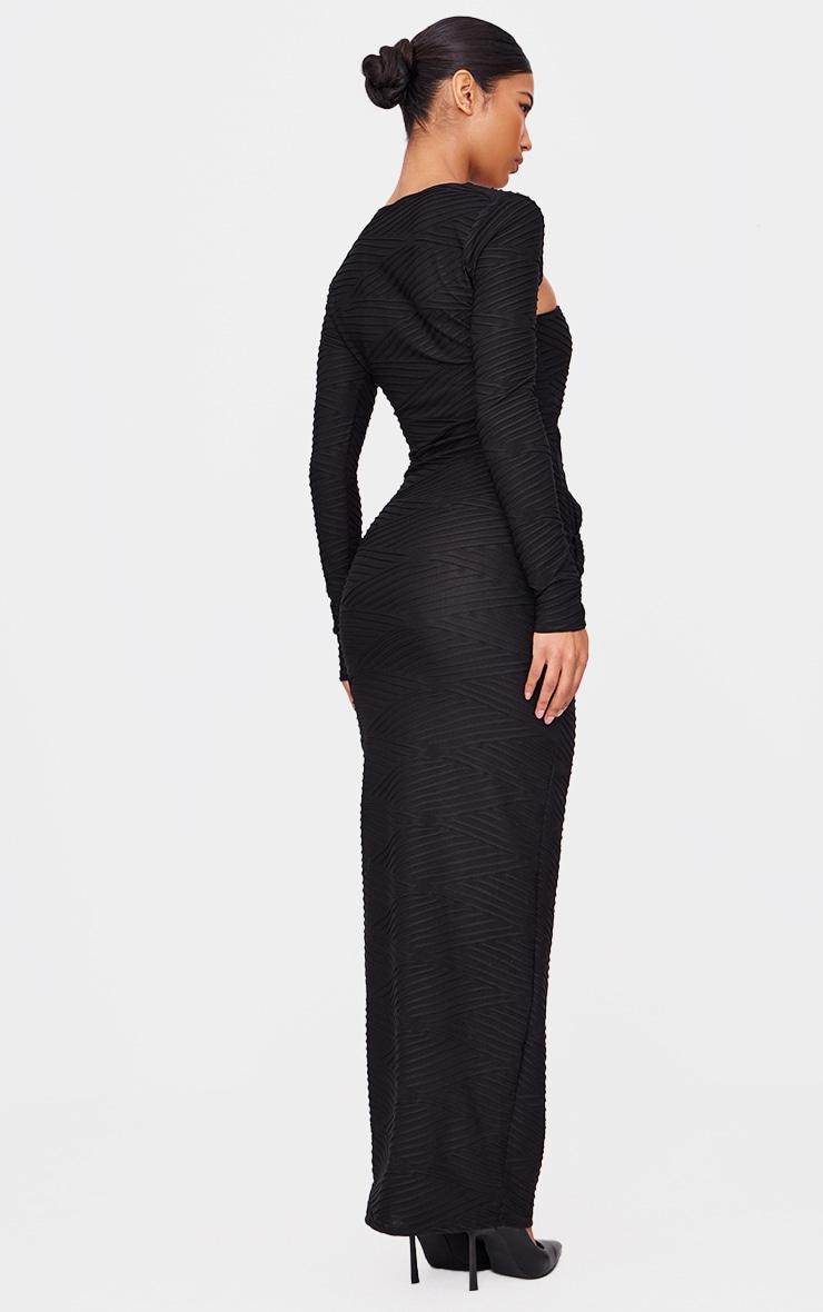 Black Cut Out Wrap Maxi Dress Product Image