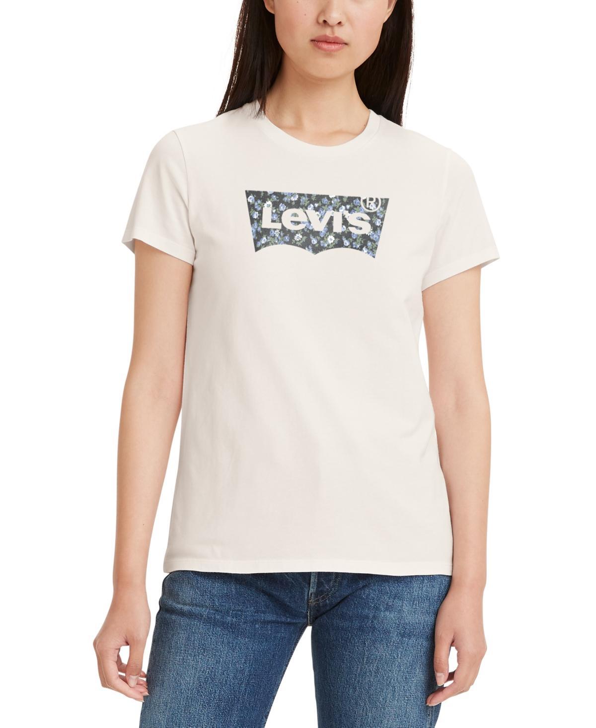 Women's Levi's® Logo Perfect Tee, Size: XS, Housemark Smokestack Product Image