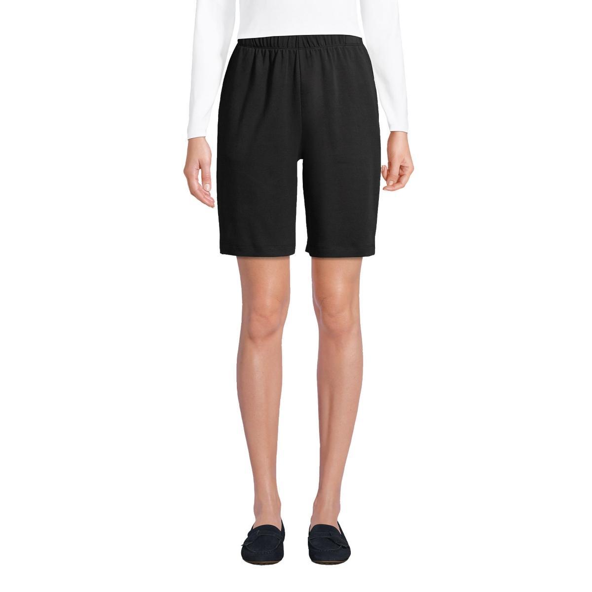 Women's Lands' End Sport Knit Pull-On Shorts, Size: XS, Black Product Image