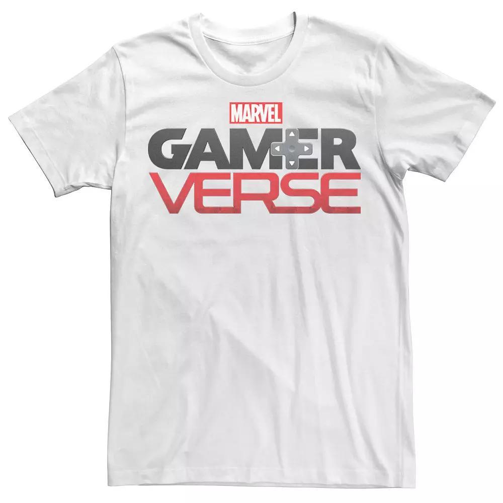 Men's Marvel Gamerverse Stacked Logo Tee, Size: Small, White Product Image