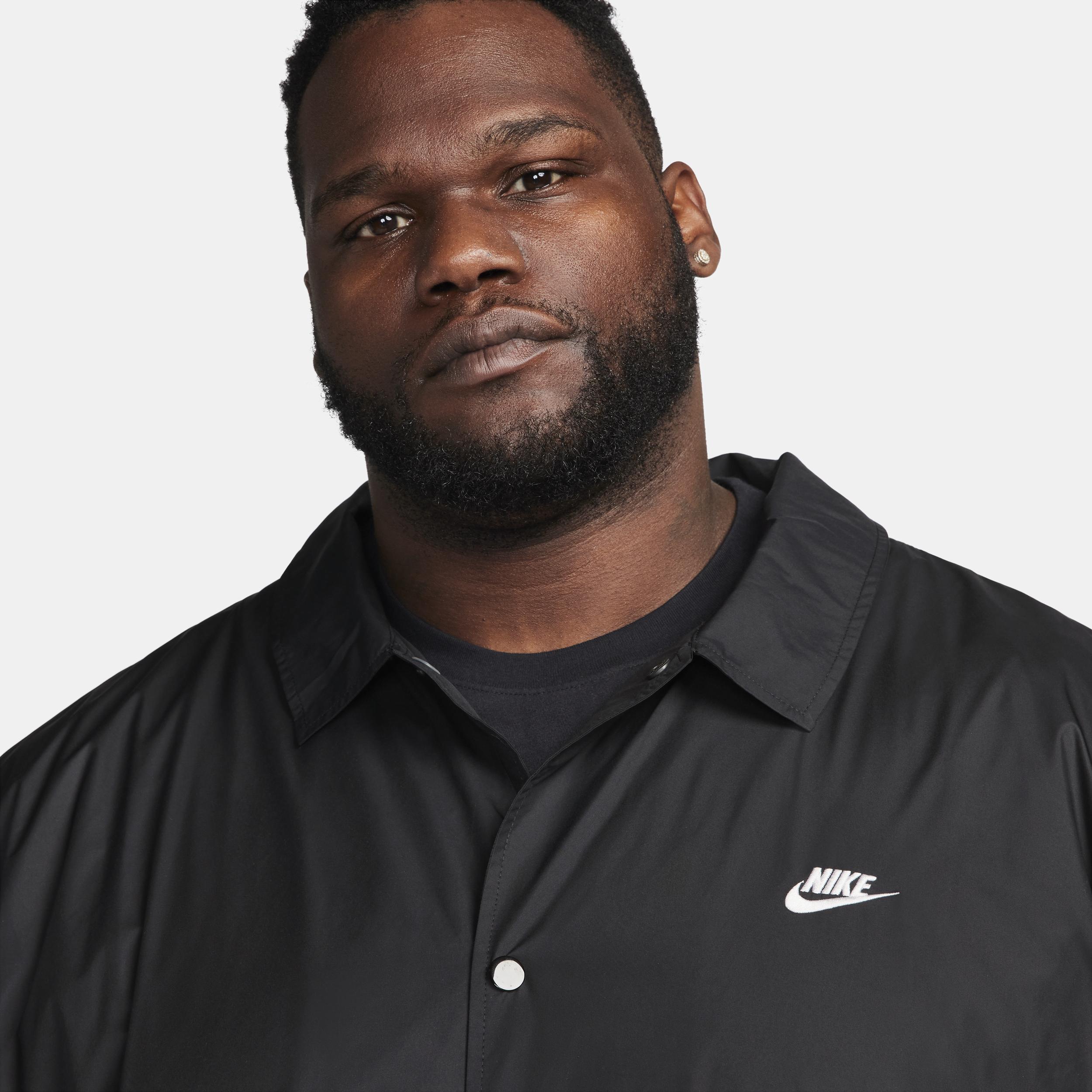 Big & Tall Nike Club Coaches' Jacket, Men's, Size: Large Tall, Black Product Image