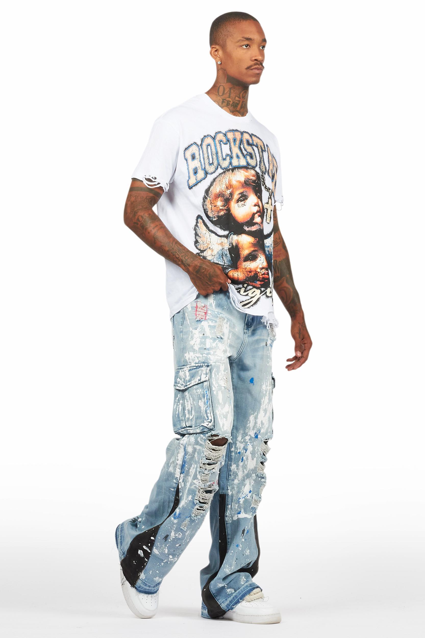 Dallin Blue Painter Baggy Cargo Jean Male Product Image
