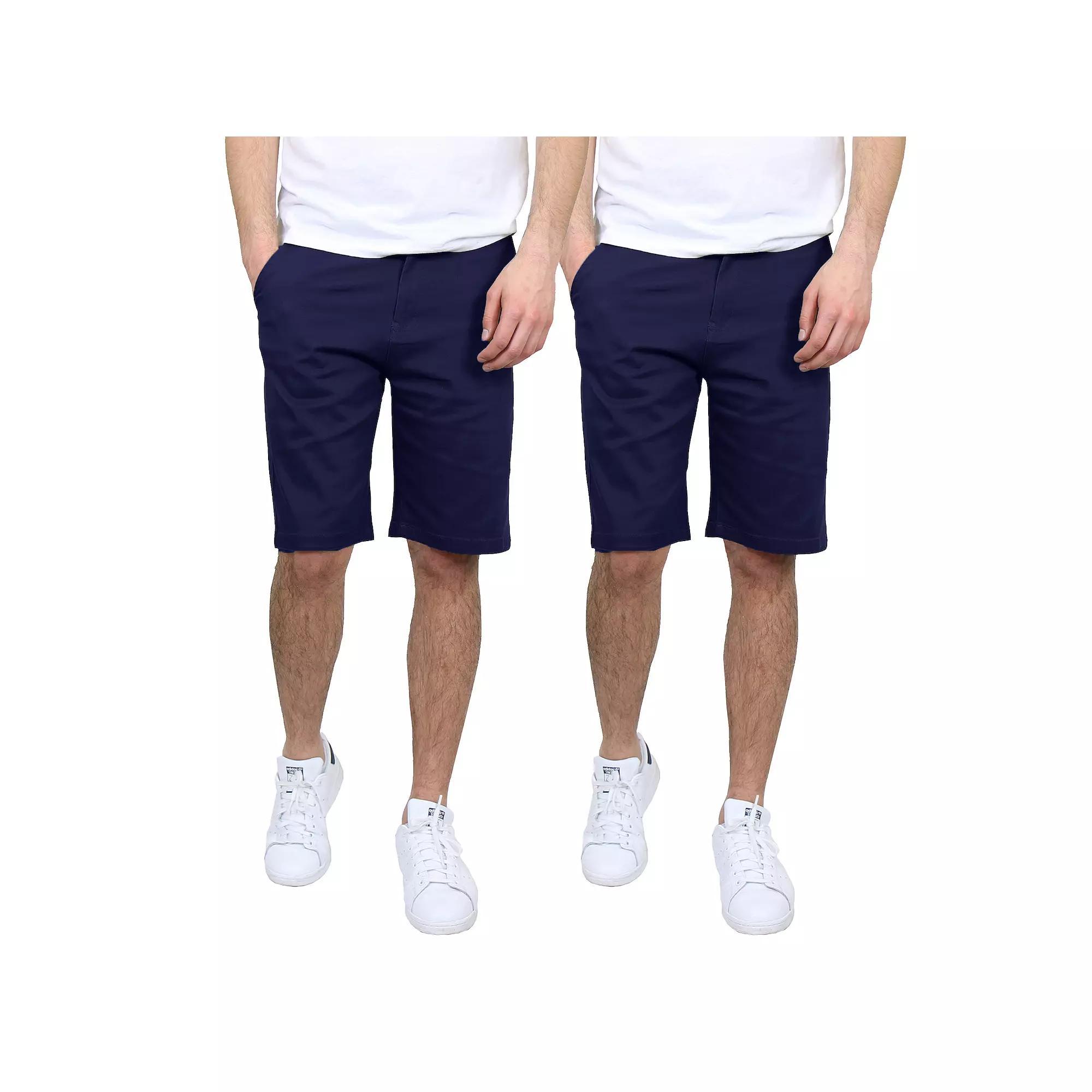 Men's Galaxy 10.5" Slim-Fit Cotton Flex Chino Shorts 2-Pack, Size: 46, Blue Product Image