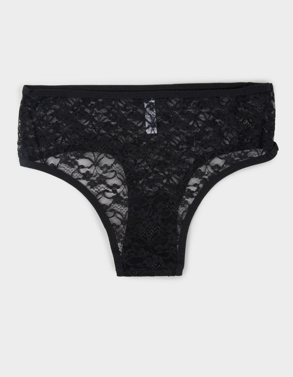 FULL TILT Allover Lace Cheeky Panties - OLIVE Product Image