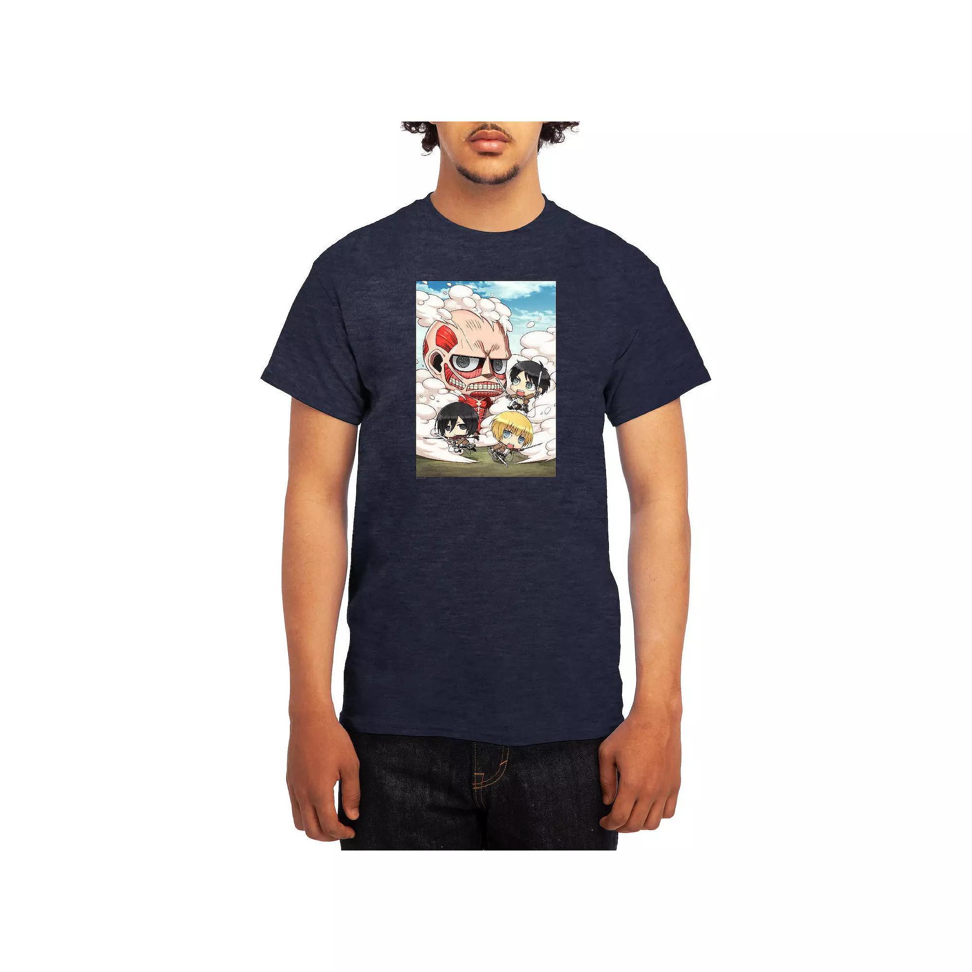 Mens Attack on Titan Group Chibi Poster Tee, Boys Product Image