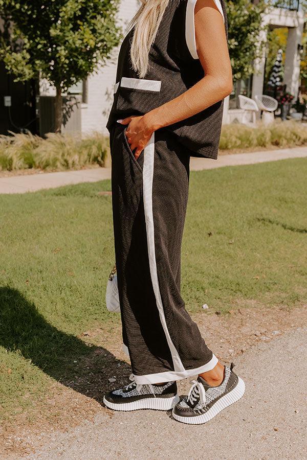 Modern Metropolis High Waist Wide Leg Pants in Black Product Image