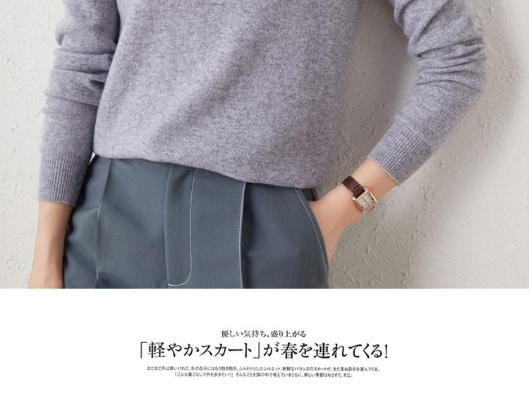 Mock Neck Ribbed Sweater Product Image