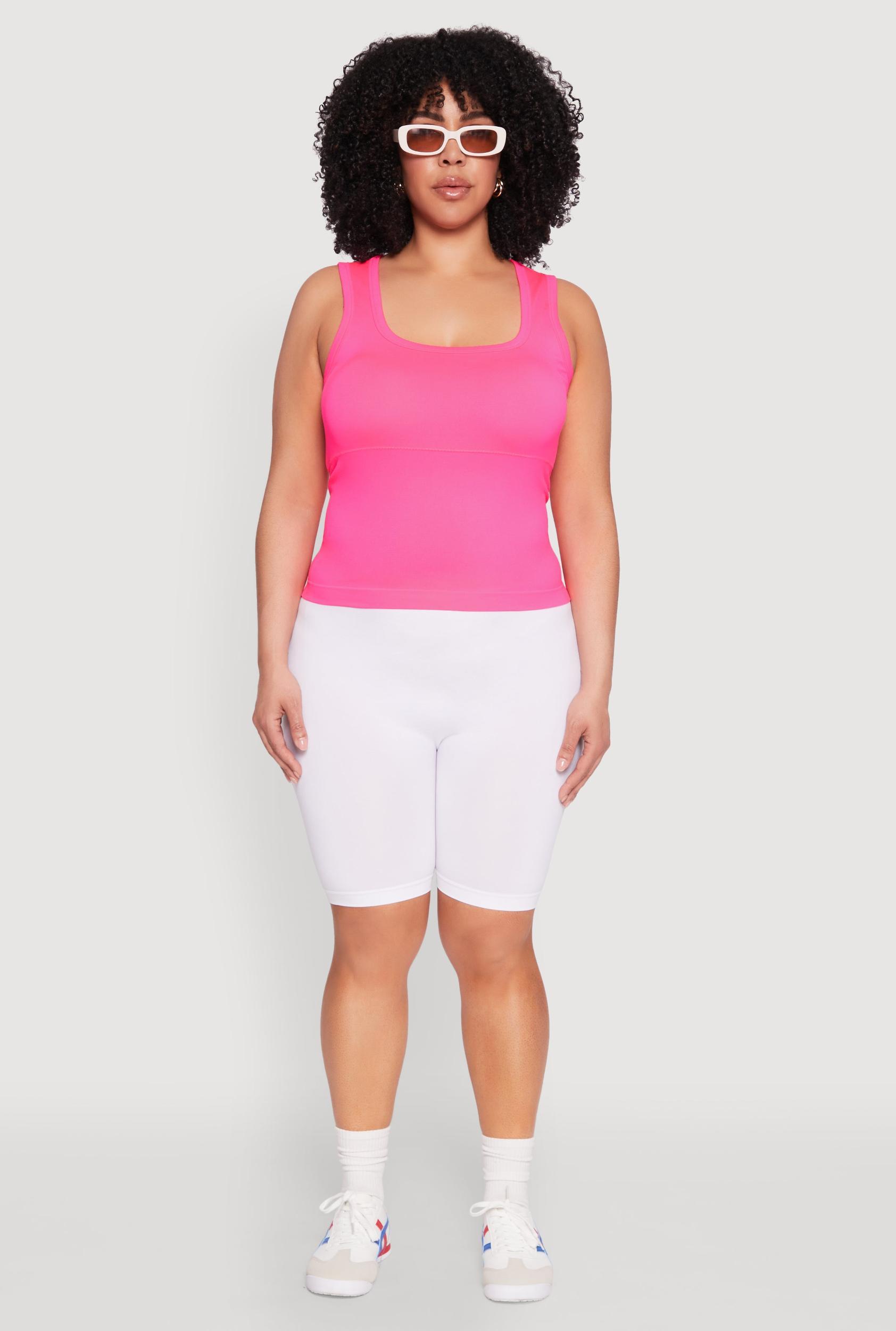 Womens Plus Size Seamless Square Neck Tank Top Product Image