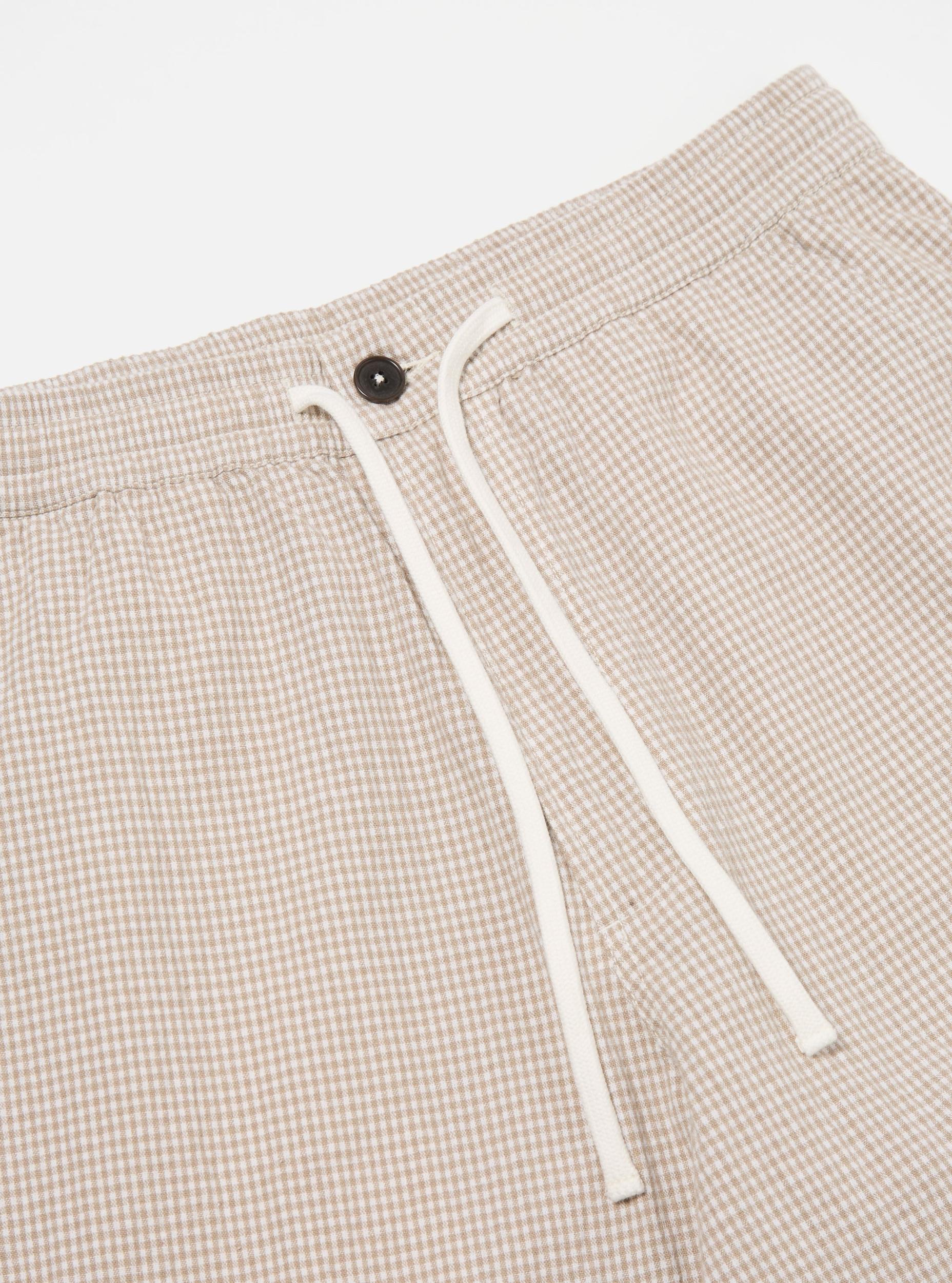 Ecru/Sand Ospina Check Cotton Hi Water Trouser Product Image