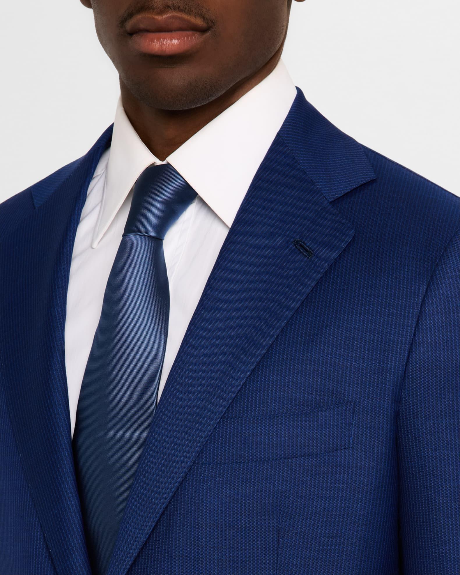 Men's Narrow Stripe Wool Suit Product Image