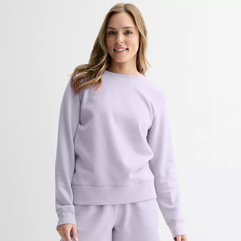Women's Tek Gear® Ultrasoft Fleece Crewneck Sweatshirt, Size: Medium Tall, Pink Grigio Product Image