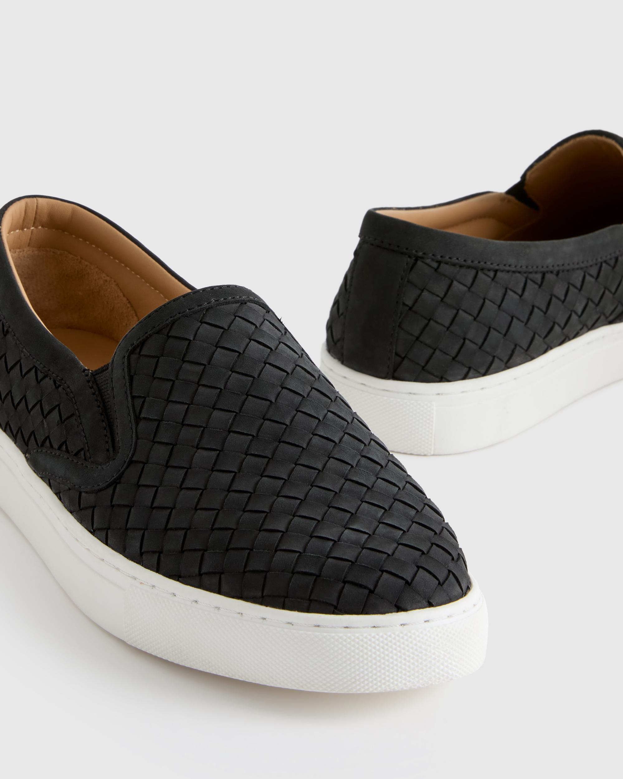 Quince | Women's 100% Handwoven Leather Slip On Sneaker Product Image