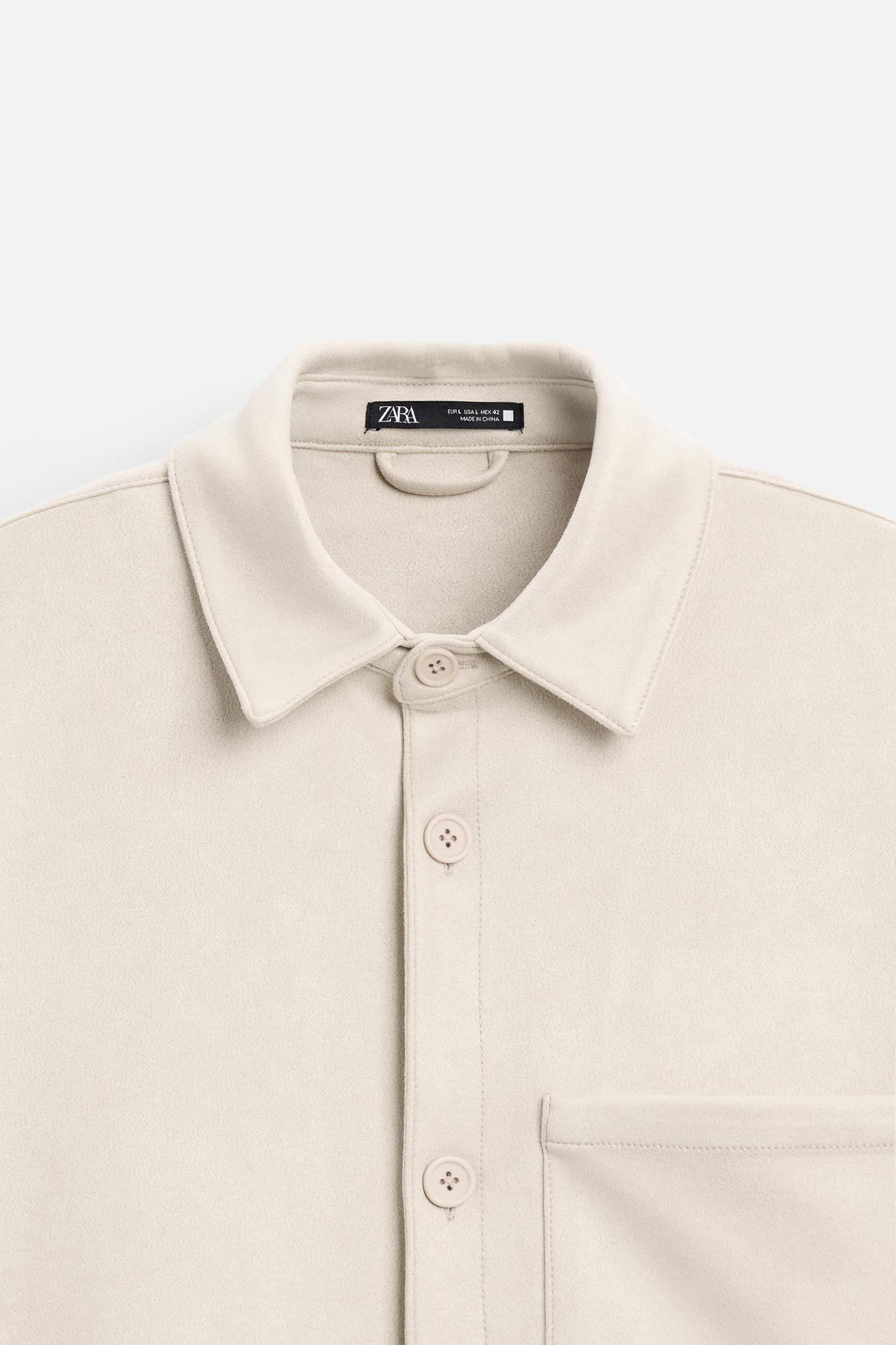 FAUX SUEDE OVERSHIRT Product Image
