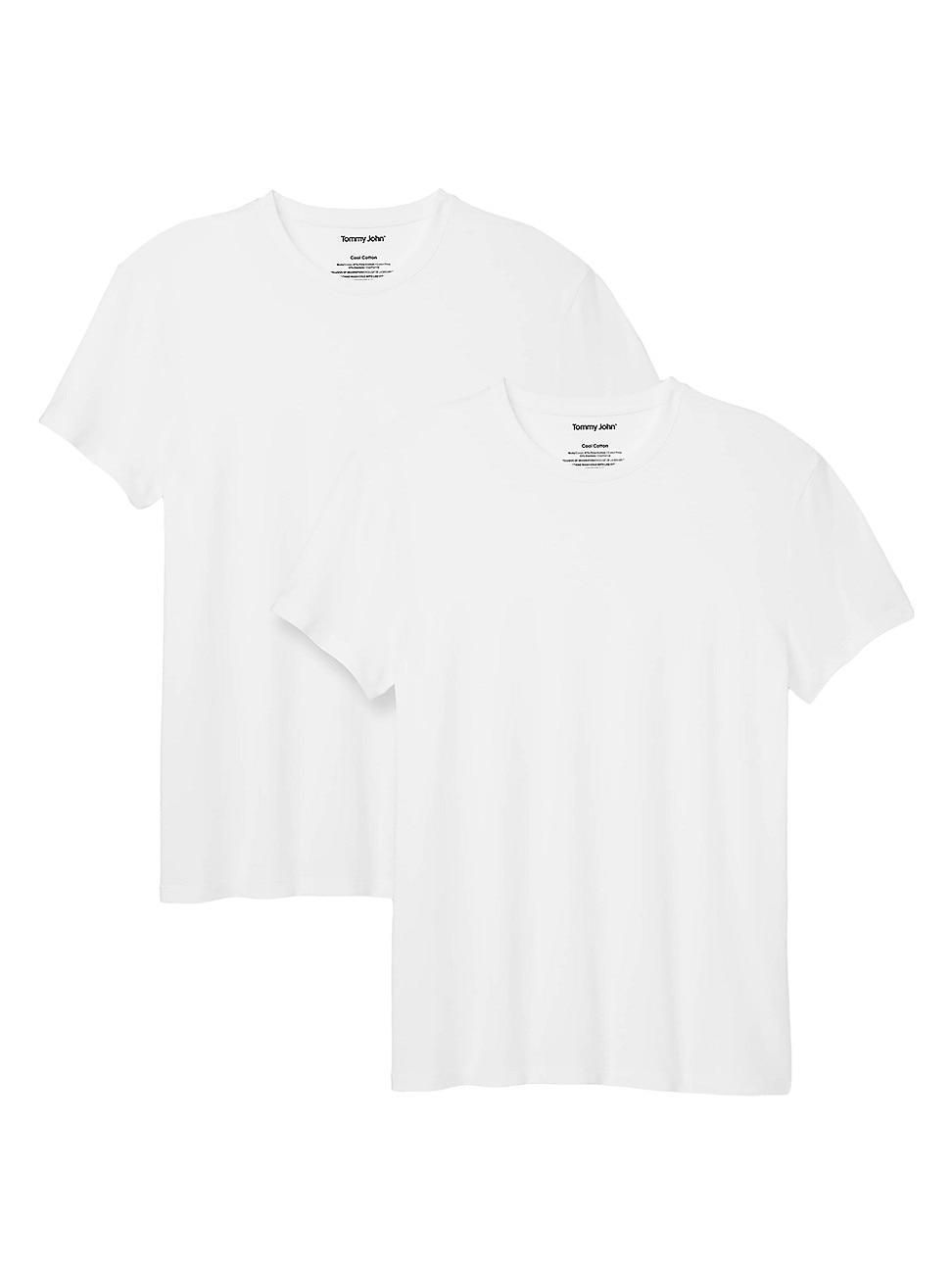 Tommy John Modern Fit Crew Neck 2 Pack White) Men's Pajama Product Image