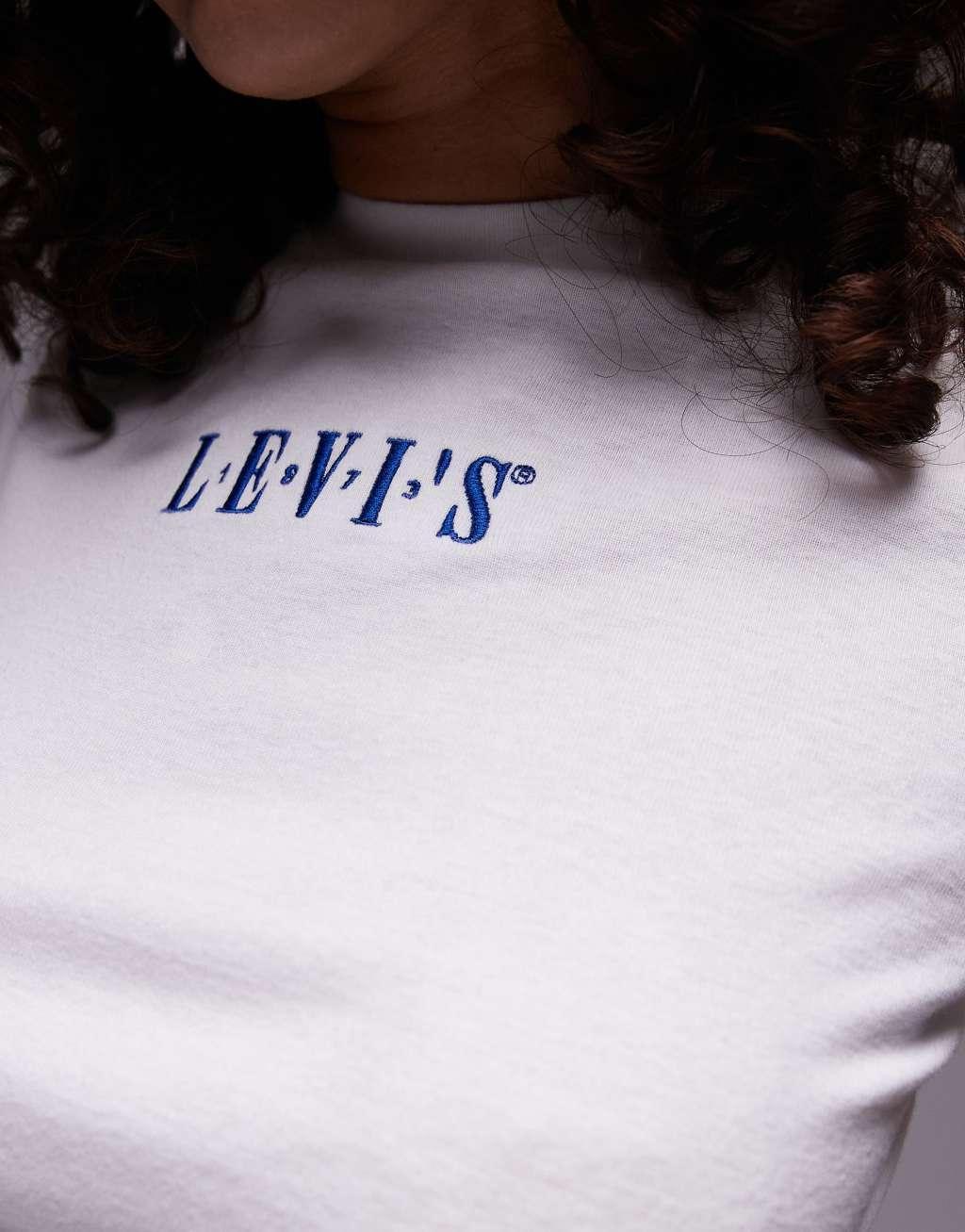 Levi's sporty central logo t-shirt in white  Product Image