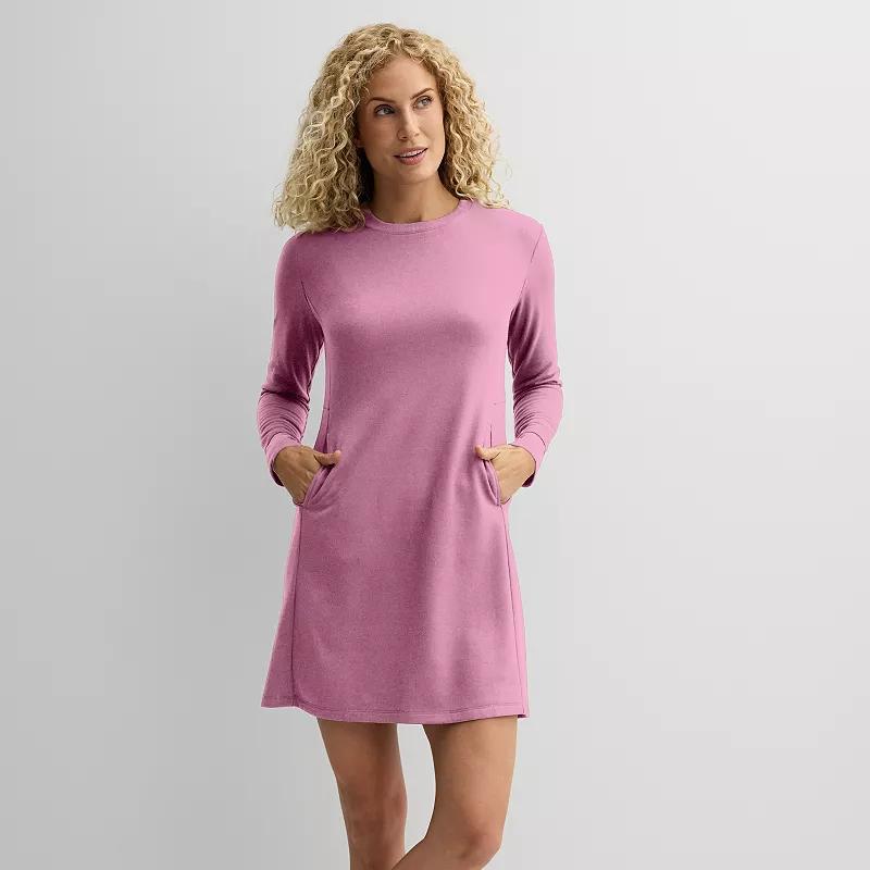 Women's Tek Gear® Long Sleeve Easy Dress, Size: Large, Maiti Pink Product Image