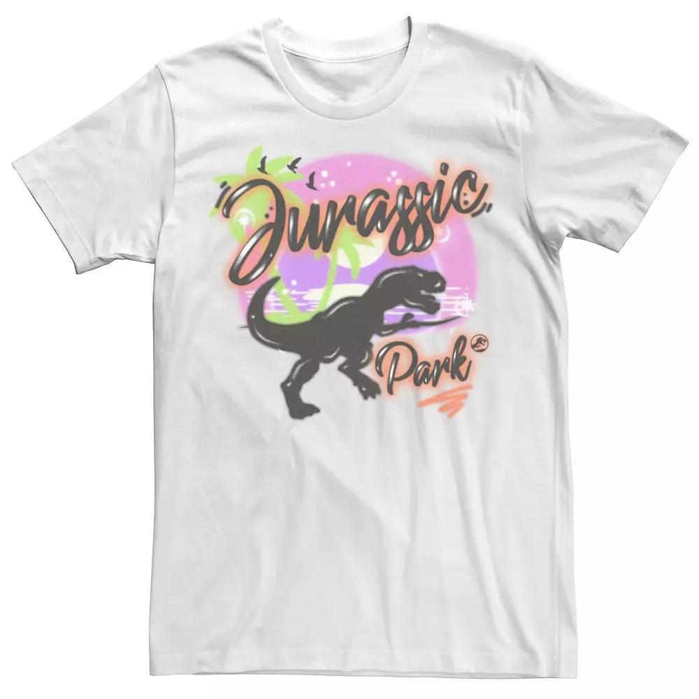Men's Jurassic Park Airbrush Logo Tee, Boy's, Size: Small, White Product Image