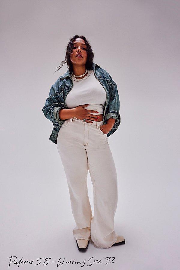 Free People Tinsley Baggy High Rise S (Ecru) Women's Dress Pants Product Image