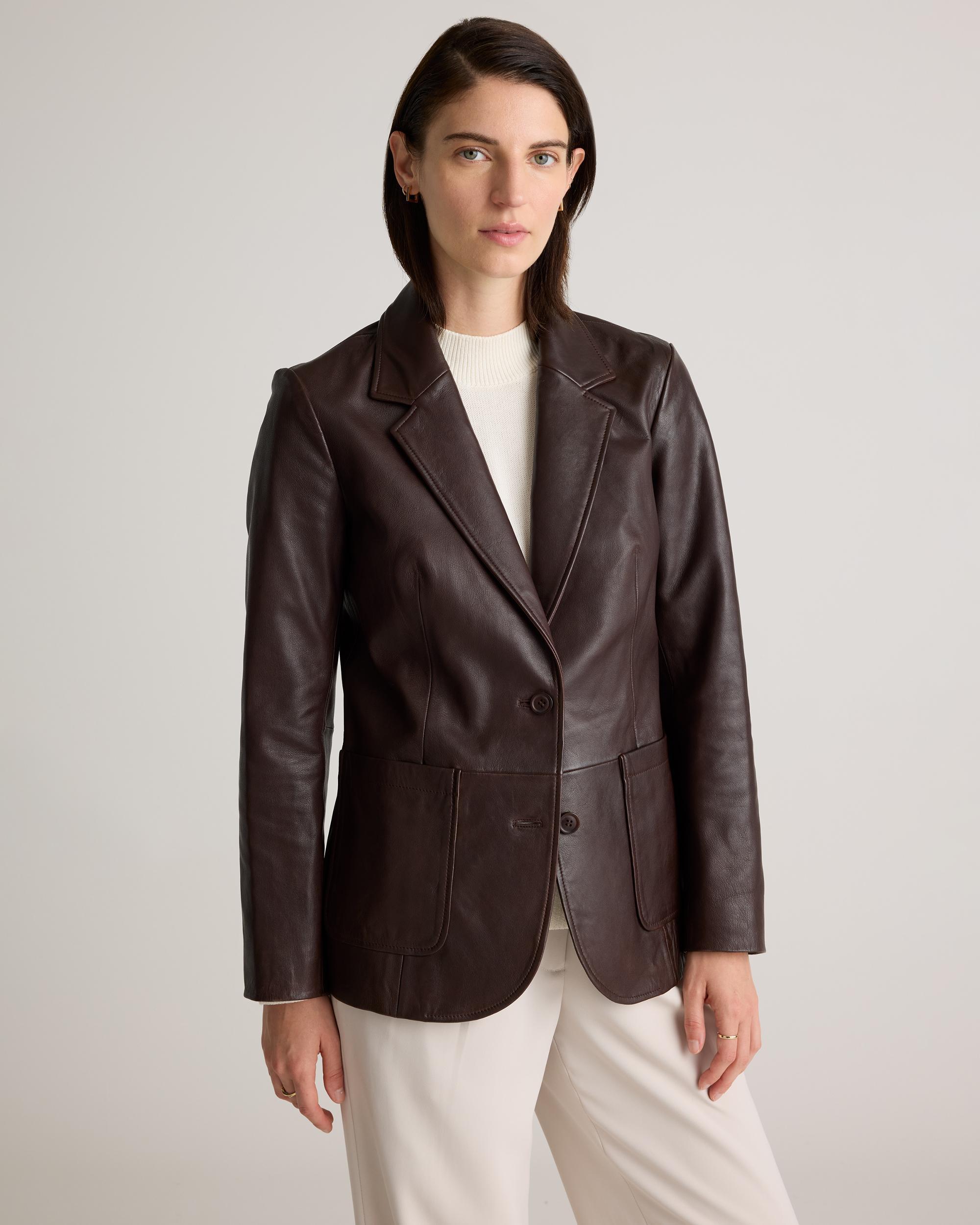 Quince | Women's Blazer Size XS, Leather Product Image