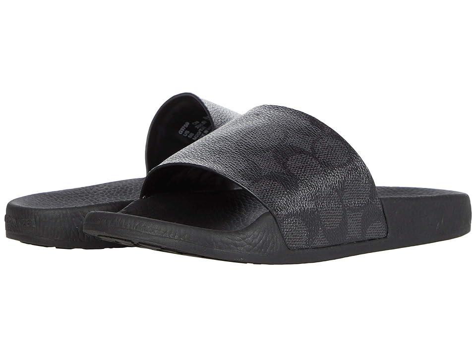 COACH Udele Logo Print Rubber Pool Slides Product Image