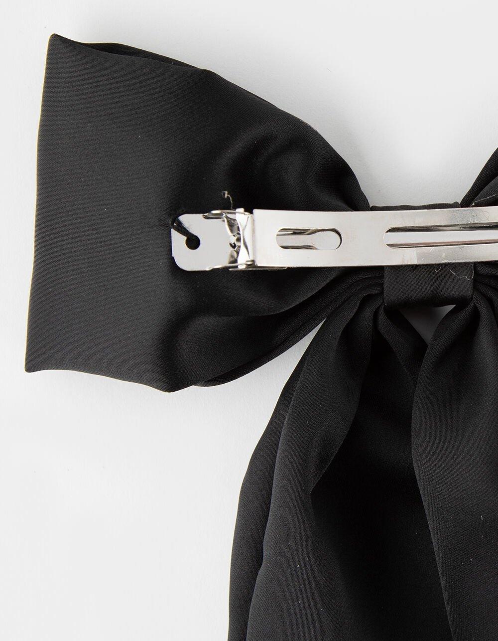 FULL TILT Oversized Rhinestone Bow Pin - BLACK Product Image
