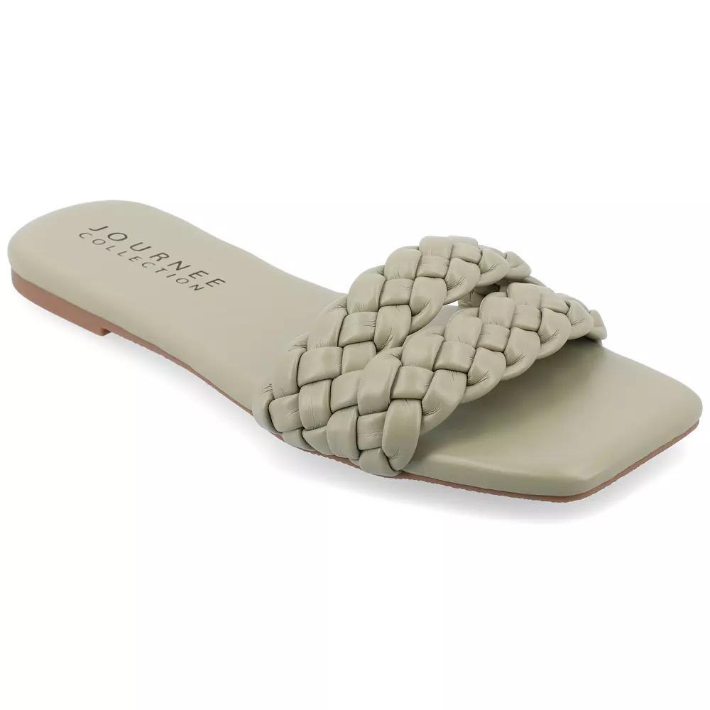 Journee Sawyerr Women's Braided Slide Sandals, Size: 6.5 Wide, Pink Product Image