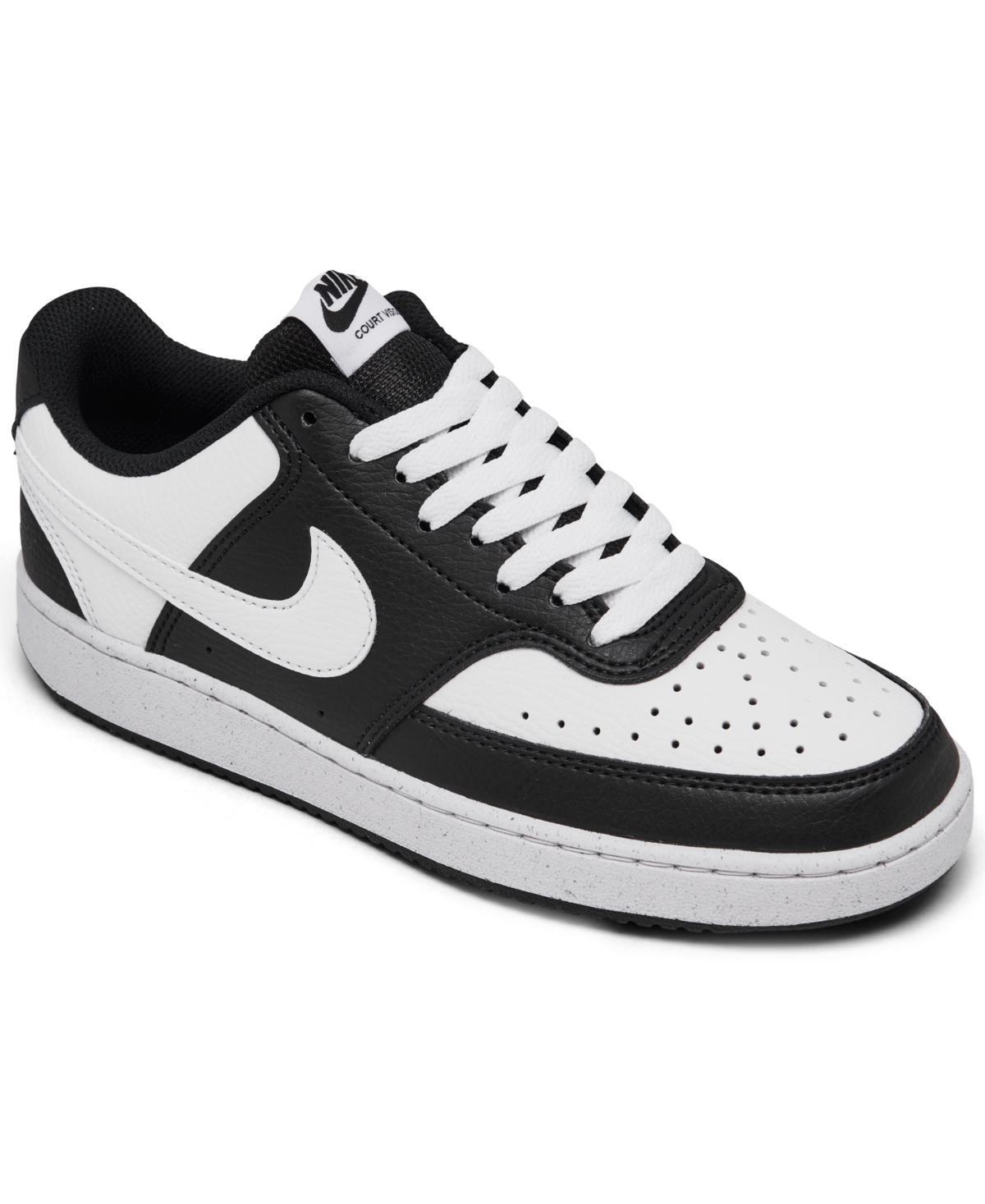 Nike Court Vision Next Nature Women's Low-Top Shoes, Size: 5.5, Black White Product Image