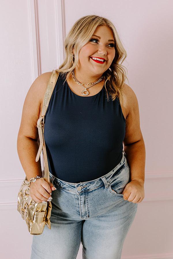 Big Goals Bodysuit In Navy Curves Product Image