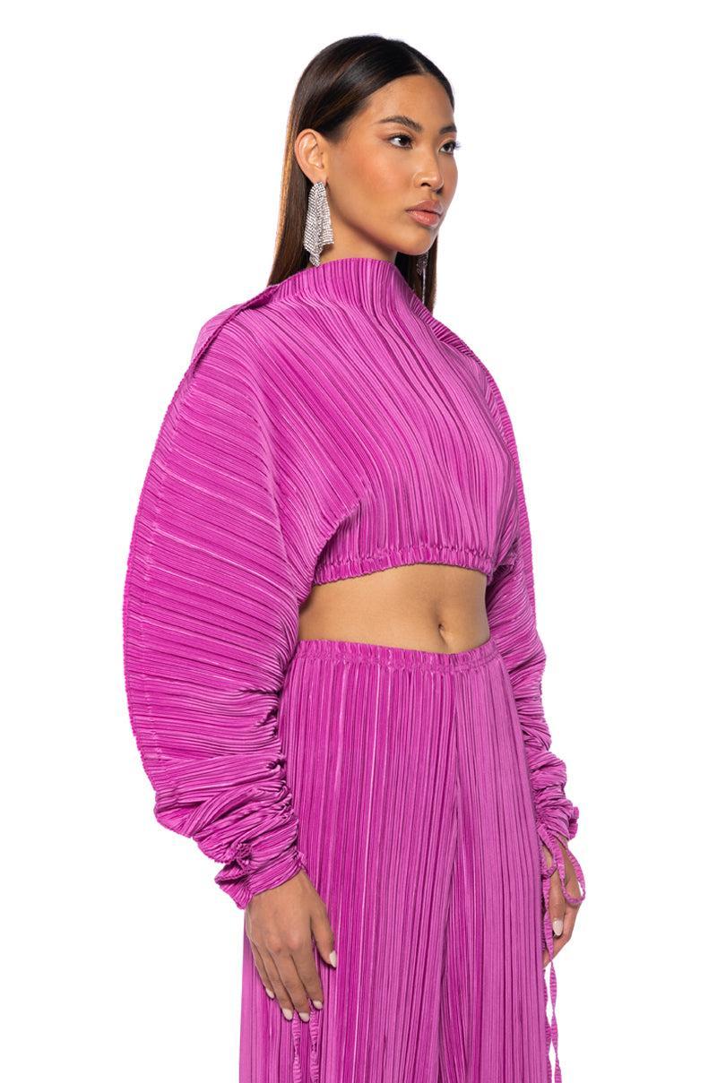 JUMP ON IT LONG SLEEVE TOP IN PINK Product Image