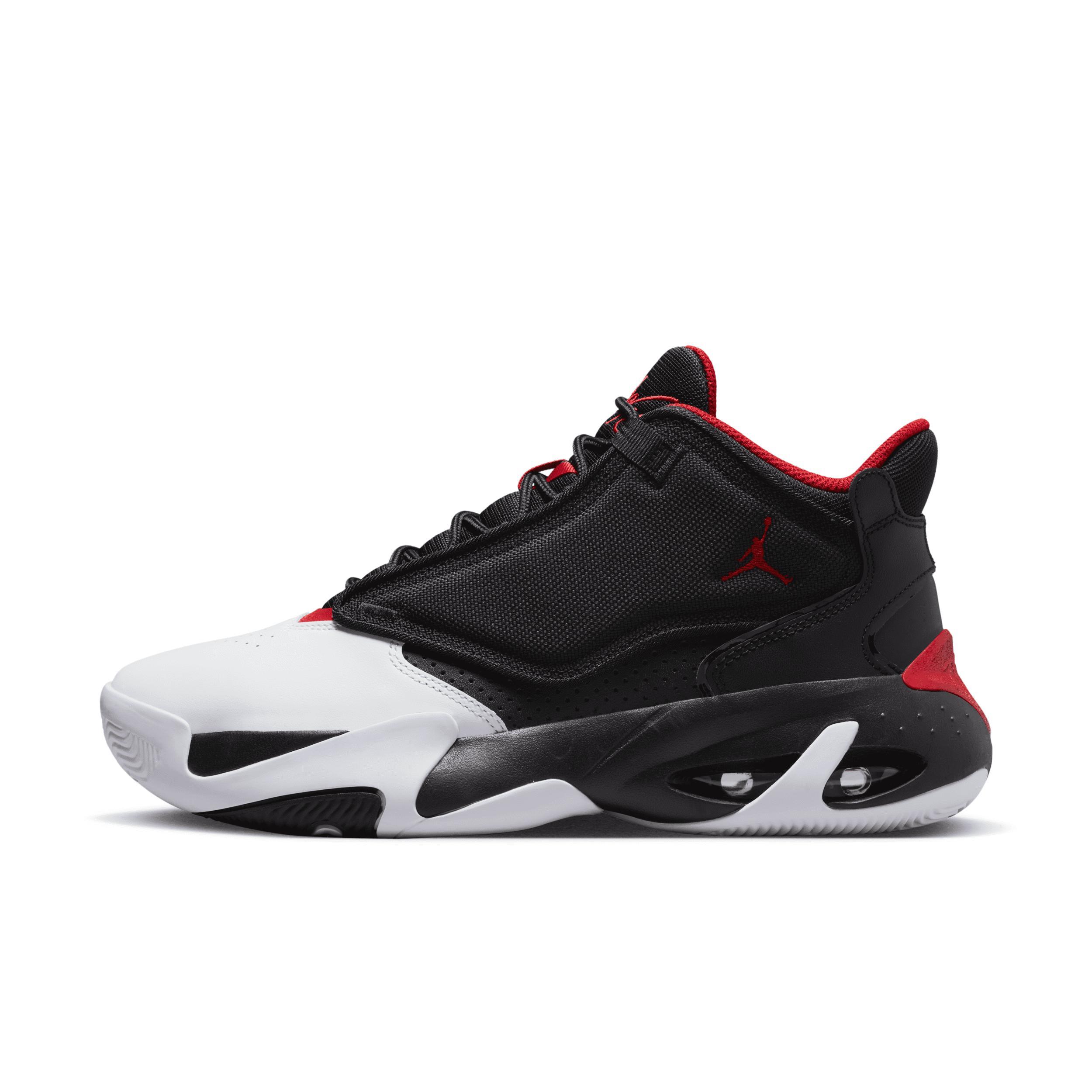 Jordan Mens Max Aura 4 - Basketball Shoes White/Gym Red/Black Product Image