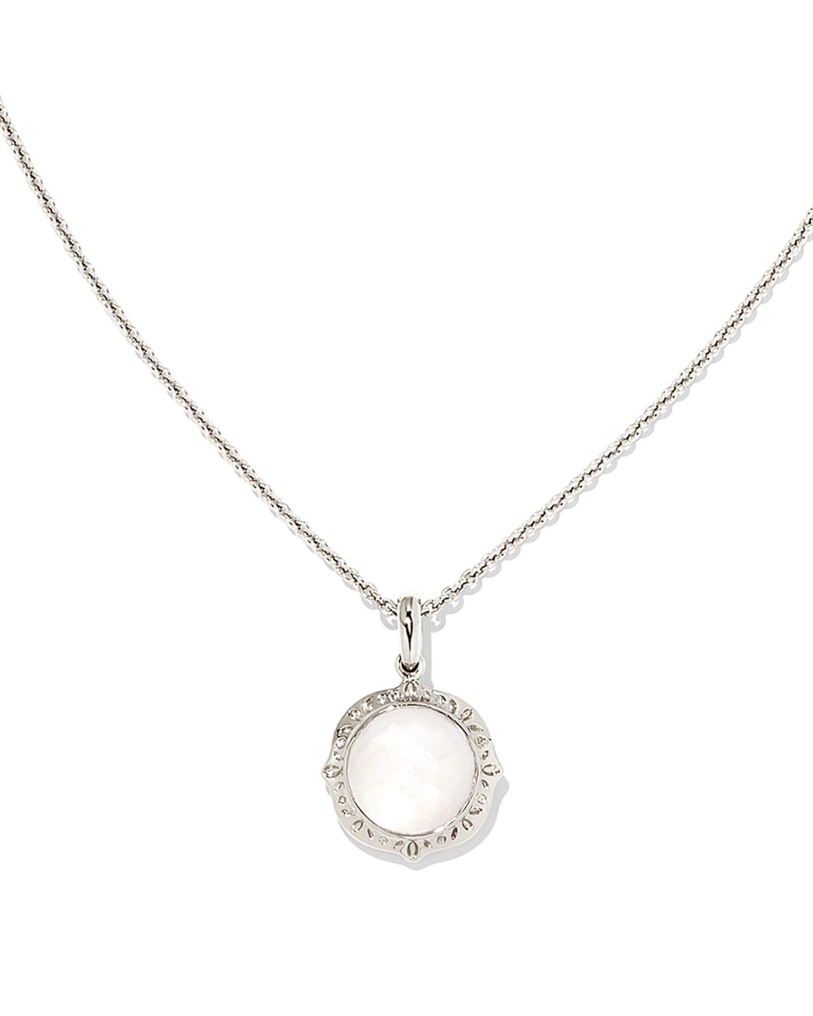 Sage Sterling Silver Pendant Necklace in Ivory Mother-of-Pearl Product Image