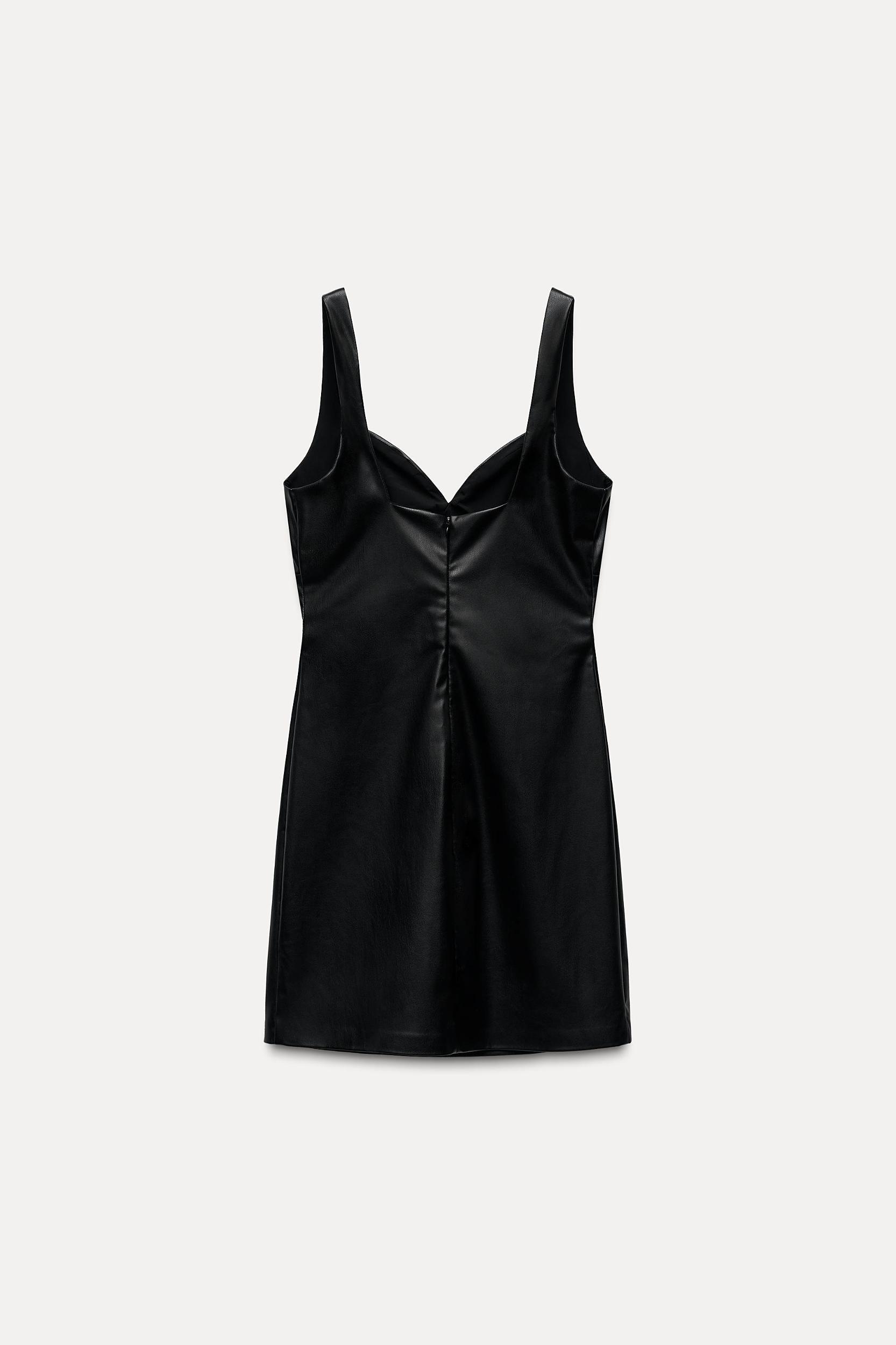 FAUX LEATHER MINI DRESS Product Image