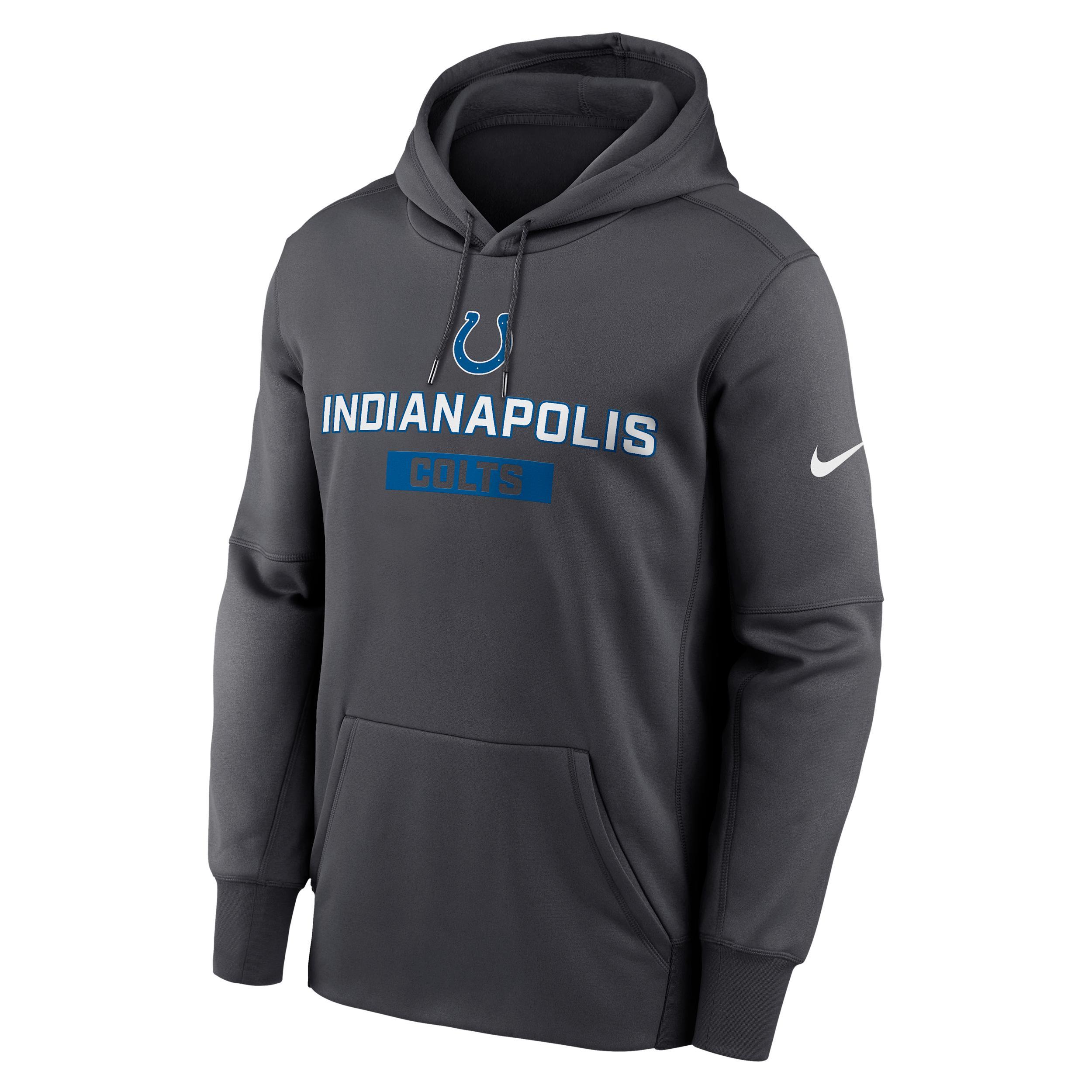 Men's Indianapolis Colts Toss Sweep Menâs Nike Therma NFL Pullover Hoodie Product Image